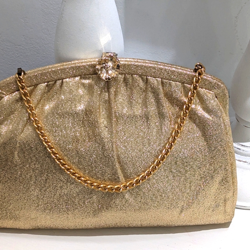 Vintage gold evening purse